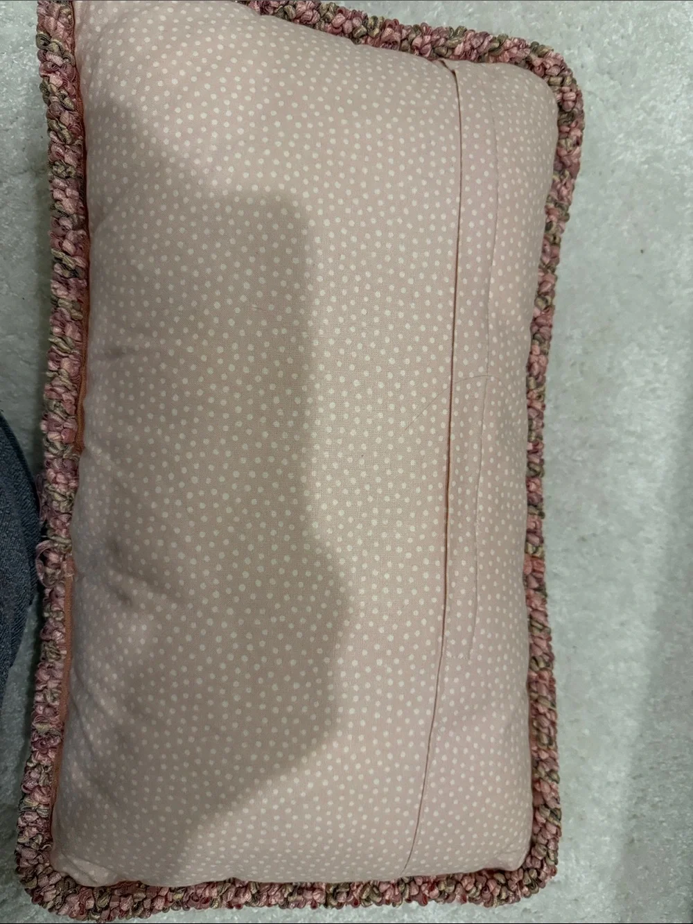 Floral Lattice Decorative Throw Pillow - Pink on Cream - Unbranded